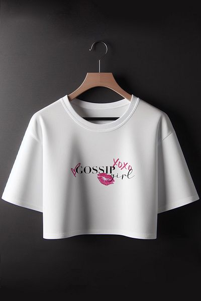 Vordevia Gossip Girl XOXO τυπωμένο 2024 Coquette Fashion Oversize με λαιμόκοψη