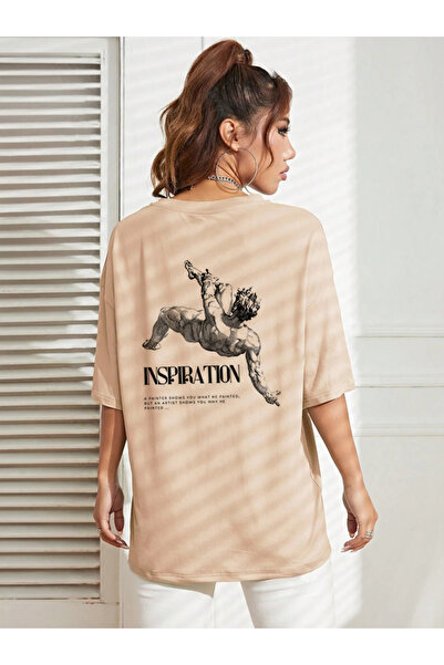 offsidesign Unisex Oversize T-Shirt Inspiration Design Μπλουζάκι με στάμπα στην πλάτη Κοντομάνικο καλοκαιρινό μπλουζάκι