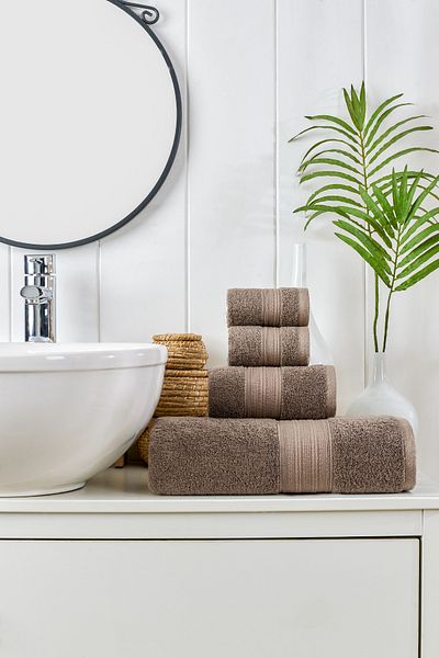 TABEA HOME Σετ μπάνιου Rei 4 τεμαχίων - 100% βαμβάκι, εξαιρετικά μαλακό, υψηλής απορροφητικότητας