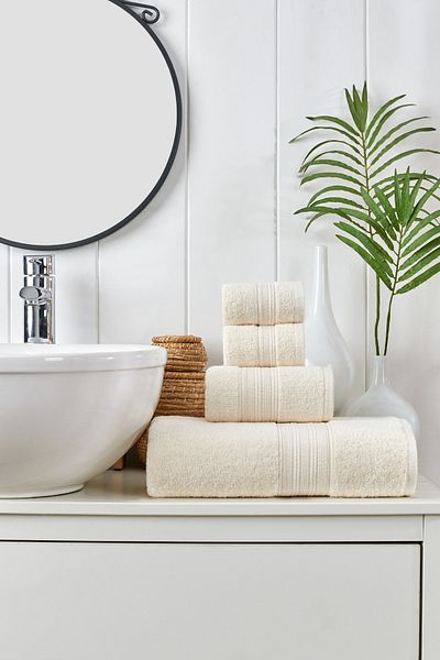 TABEA HOME Σετ μπάνιου Rei 4 τεμαχίων - 100% βαμβάκι, εξαιρετικά μαλακό, υψηλής απορροφητικότητας