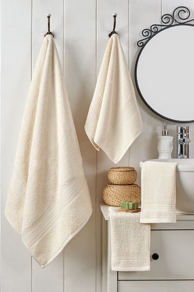 TABEA HOME Σετ μπάνιου Rei 4 τεμαχίων - 100% βαμβάκι, εξαιρετικά μαλακό, υψηλής απορροφητικότητας