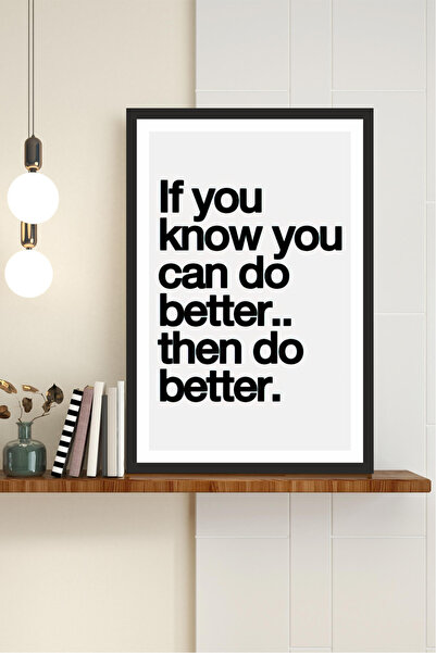 Cadran motto yazılı çerçeve görünümlü mdf tablo