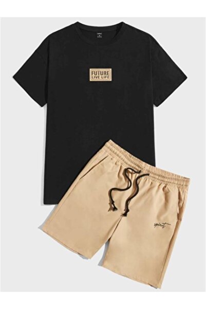 Fun Fashion Unisex New Season 2-Piece Future Live Life Printed Shorts T-Shirt...