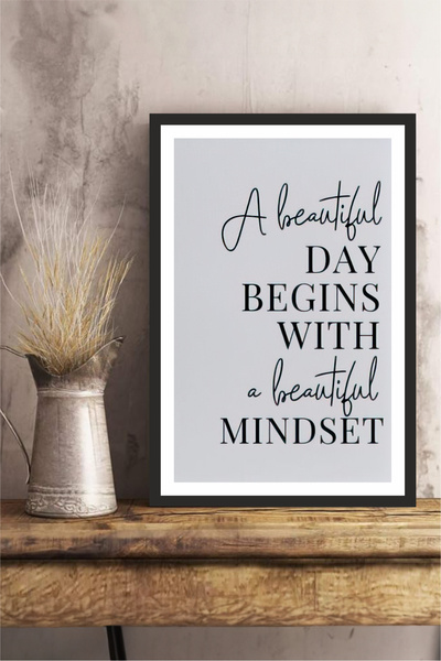 Cadran motto yazılı çerçeve görünümlü mdf tablo