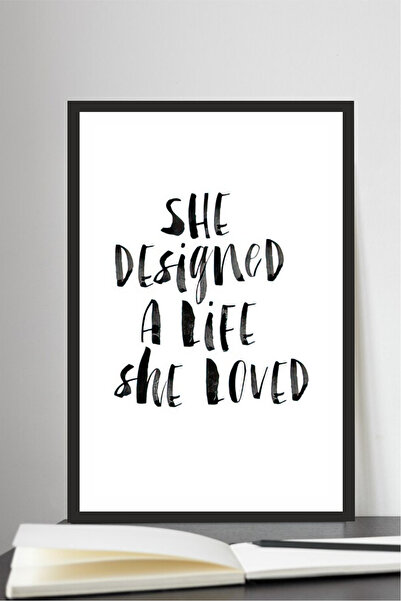 Cadran motto yazılı çerçeve görünümlü mdf tablo