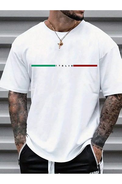 DAXİS Sportwear Company Koszulka z nadrukiem unisex i okrągłym dekoltem oversize