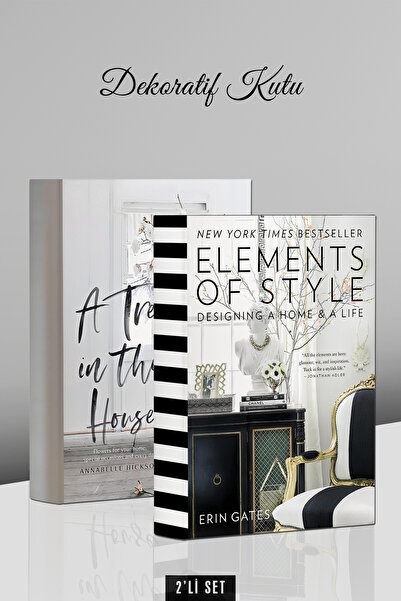 yhfoto 2'Lİ DEKORATİF KUTU - KİTAP GÖRÜNÜMLÜ DEKOR KUTU - 2 ADET