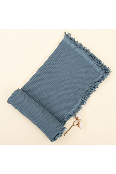 Yunikobaby بطانية أطفال من الموسلين العضوي بأربع طبقات - نيلي