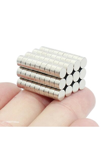 Dünya Magnet 10 Adet - Yuvarlak Neodyum Mıknatıs, Çap: 5x3 Mm, Güçlü Magnet, N35 Kalite