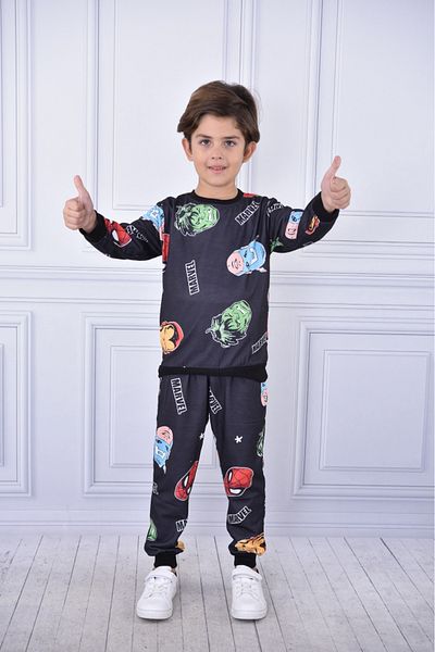 minikiss nou sezon raster sezonier marvel imprimeu trening jos top baieti seturi din doua piese