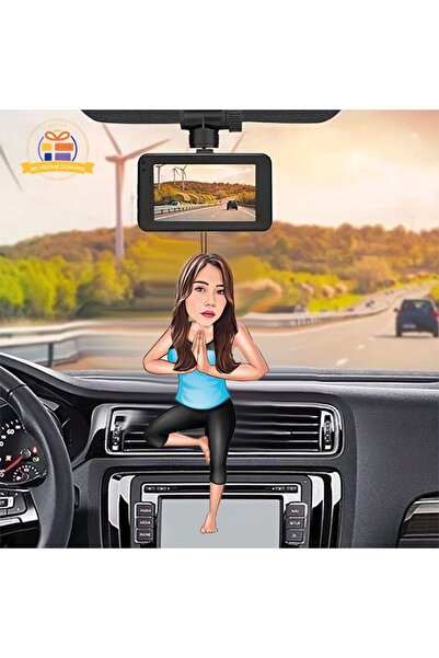 3D Hediye Dünyası Dikiz ayna süsü  Pilates  karikatürlü biblo hediye  3d masa...