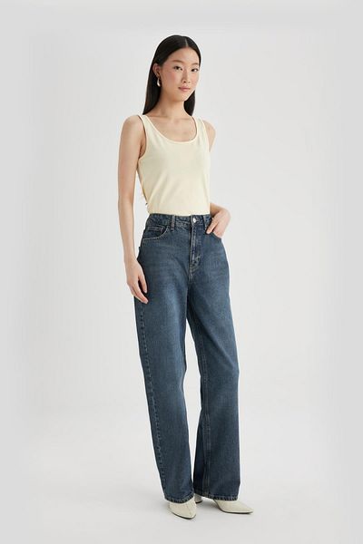 DeFacto Slim Fit Slim Fit U-Kragen Basic Plain Tank Top I1059az24sm