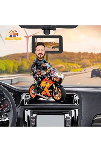 3D Hediye Dünyası Araba Dikiz ayna süsü  Honda motorsiklet karikatürlü biblo ...