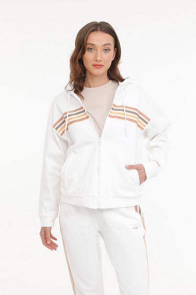 Lotto W-GORAS FZ 4FX Ecru Women's Tracksuit Top