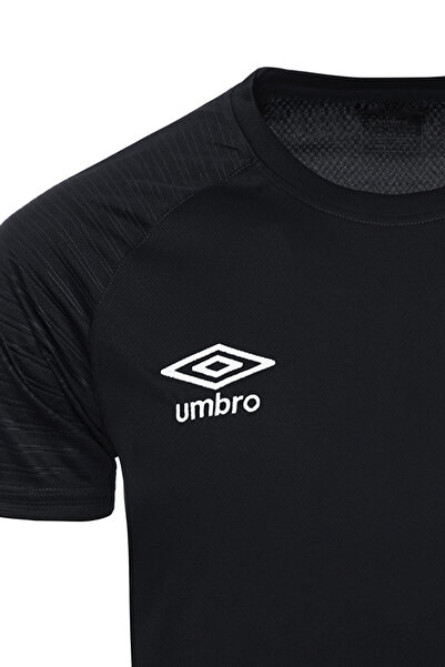 UMBRO Men's Black Sport T-shirt - Training T-shirt Sweat Resistant - Short Sleeve T-Shirt TF0088 Training Black