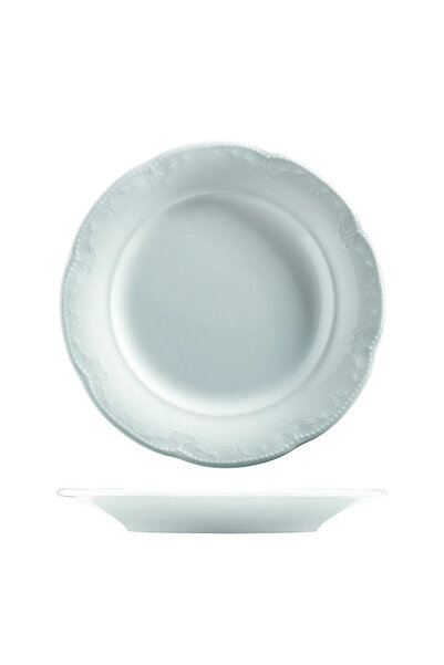 Kütahya Porselen 1 Adet 22 cm Büyük Boy Porselen Caprice Çukur Tabak Yemek Ta...