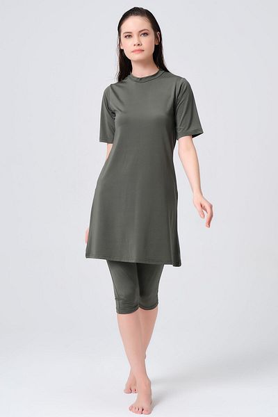 ALFASA Basic Short Sleeve Swimsuit