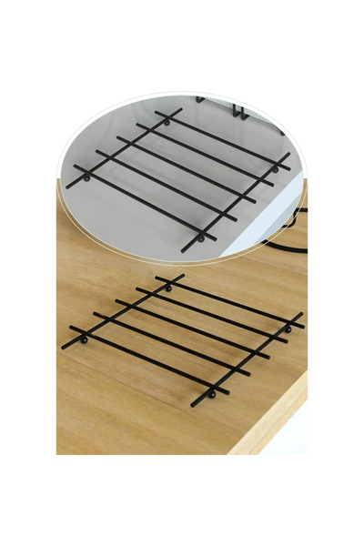 ALSİ HOME Bread Basket Service Presentation Set Towel Holder Napkin Holder Trivet Bread Holder - Set of 4 Black