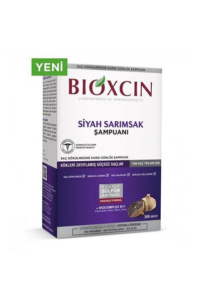 Bioxcin Black Garlic Shampoo - Anti Hair Loss, 300 ml