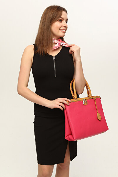 Morpelikan Women's Waterproof Three-Compartment Pink Tablet Notebook Laptop Bag with Crossbody Shoulder Strap