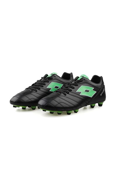 Lotto Ανδρικά παπούτσια ποδοσφαίρου Stadio Fg Astroturf και γκαζόν Μαύρα