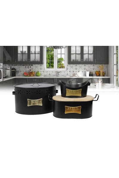 EVSTYLE 3 Piece Multi-Purpose Kitchen Storage Dowry Set
