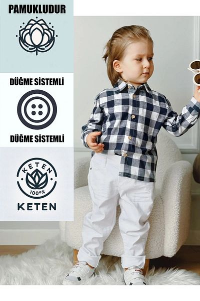 Ares Kids Fashion Риза за момче сини райета празнични бебешки и детски дрехи празнични момичета и момчета