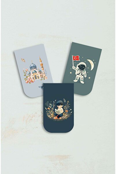 MuslimWalk Melkan – Erkek Çocuk – 3’lü İslami Mıknatıslı Ayraç #MA104