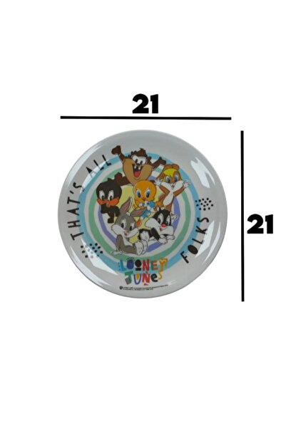 CEPHOME sert plastikten looney tunes baskılı çukur tabak 1 adet