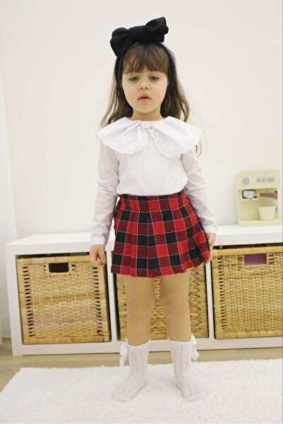 Yalçınoğlu Children's Shorts Skirt Blouse Set