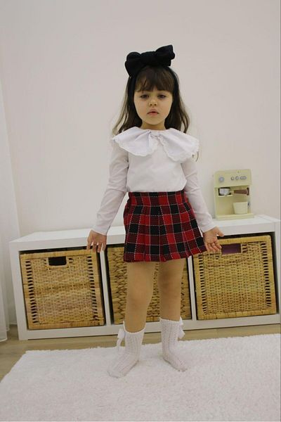 Yalçınoğlu Children's Shorts Skirt Blouse Set