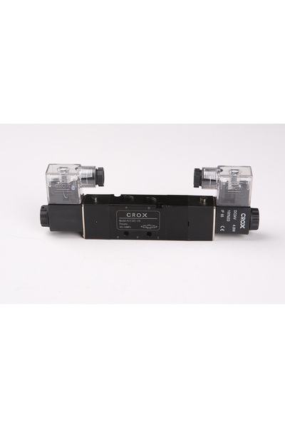 Crox 4V230C-08 1/4 5/3 KAPALI MERKEZ ÇİFT BOBİN VALF 12VDC