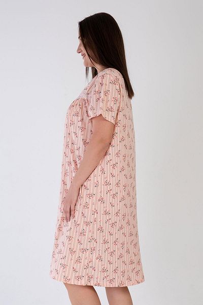 VİENETTA Women's Large Size Short Sleeve Puppy Nightgown C8T8N3161