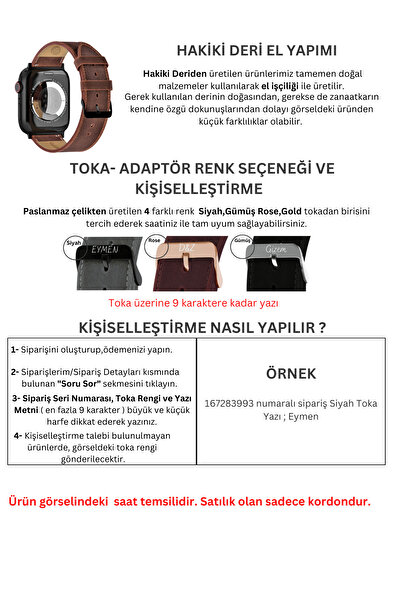 vagave Apple Watch 42mm 44mm 45mm 49mm 3 4 5 6 7 Se 8 9 Ultra Deri Kordon Saat Kayışı