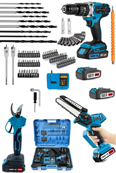 Pro Draxler Alman 1800 VF  Yenİ Nesil Motor Çelik Mandren 13 mm Matkap Şarjlı...