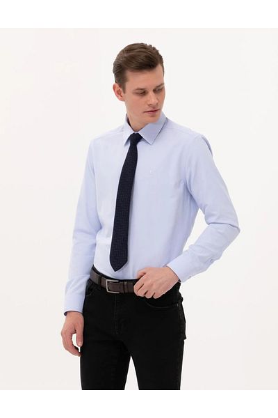 Pierre Cardin Ανδρικό μπλε πουκάμισο