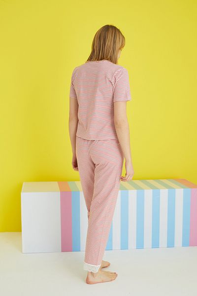 Siyah İnci multicolored Knitted Pajama Set