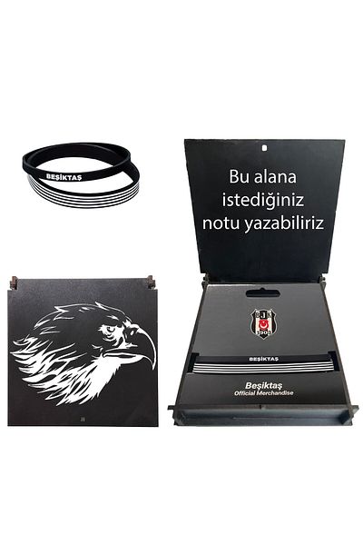 Beşiktaş Licensed Bracelet with Eagle Wooden Box