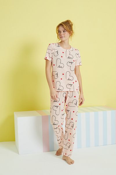 Siyah İnci multicolored Knitted Pajama Set