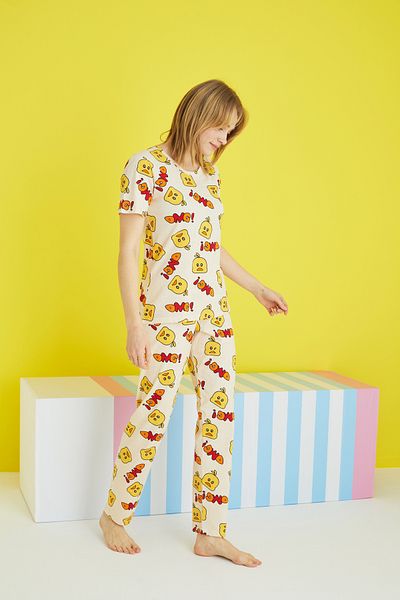 Siyah İnci Set pijama tricotat multicolor