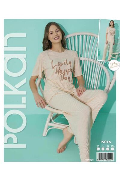 POLKAN طقم بيجامة صيفي مطبوع