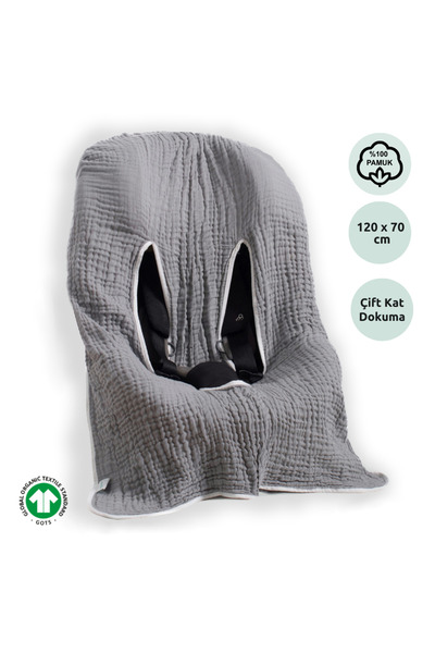 Zuppers Muslin Car Seat and Baby Carrier Cover - Duman
