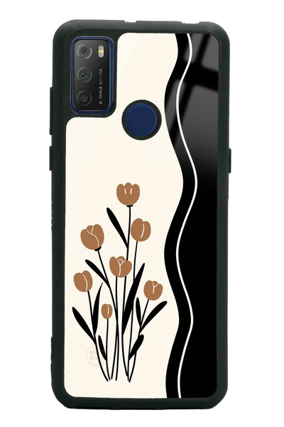 Spoyi غلاف هاتف لامع بتصميم زهور متوافق مع TCL 20E