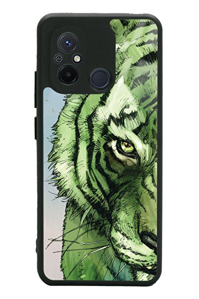 Spoyi Xiaomi Redmi 12C Green Kaplan Tasarımlı Glossy Telefon Kılıfı