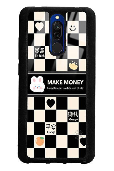 Spoyi Xiaomi Redmi 8 Make Money Tasarımlı Glossy Telefon Kılıfı
