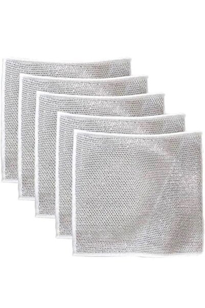 5DM قماش أطباق سلكي متعدد الوظائف مضاد للخدش، منشفة أطباق سلك فولاذية 5 قطع