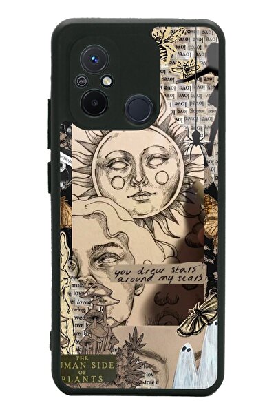 Spoyi Xiaomi Redmi 12C Güneş Tanrıça Tasarımlı Glossy Telefon Kılıfı