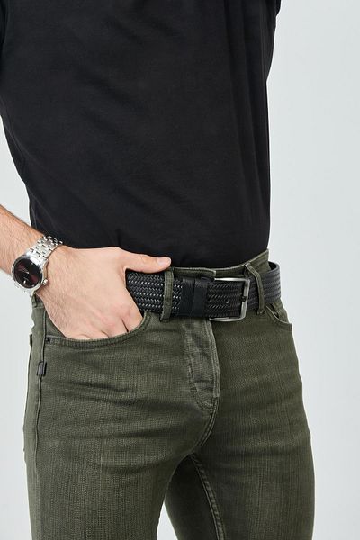 ENZİM JEANS Ανδρική ζώνη από γνήσιο δέρμα κατάλληλη για τζιν και καμβά
