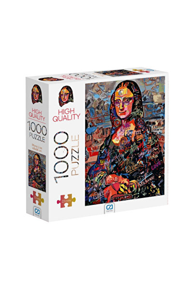 CA Games Mona Lisa 1000 Parça 2,2mm Kalınlık 48x68cm Profesyonel Hobi Puzzle Yapboz Serisi