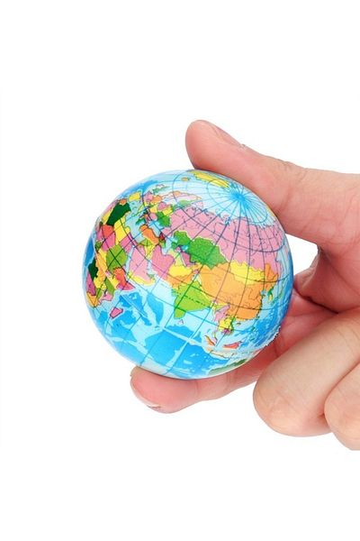 Burdabuldu Education and Stress Ball with World Map 12 Pcs